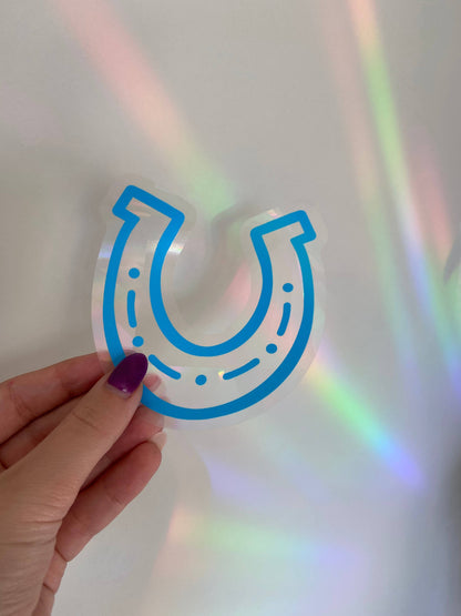 Horseshoe Rainbow Maker Suncatcher Decal