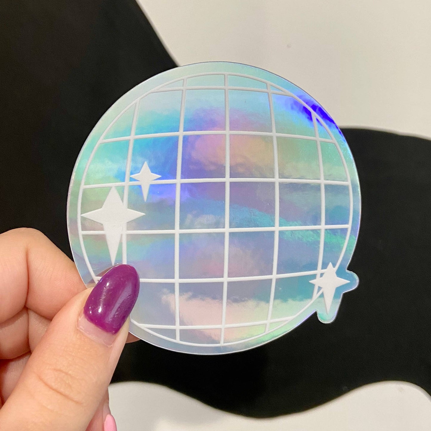 Holographic Disco Ball Sticker