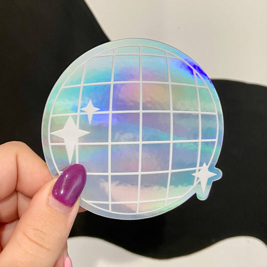 Holographic Disco Ball Sticker