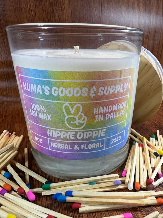 hippie dippie 8oz candle