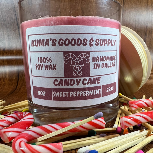 candy cane 8oz soy candle