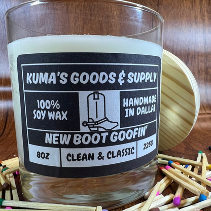 new boot goofin' 8oz candle