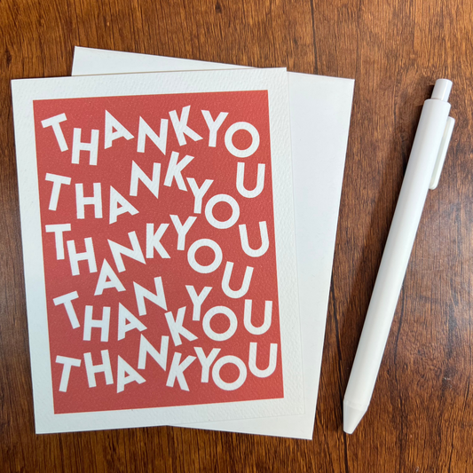 Jumbled Thanks Greeting Card
