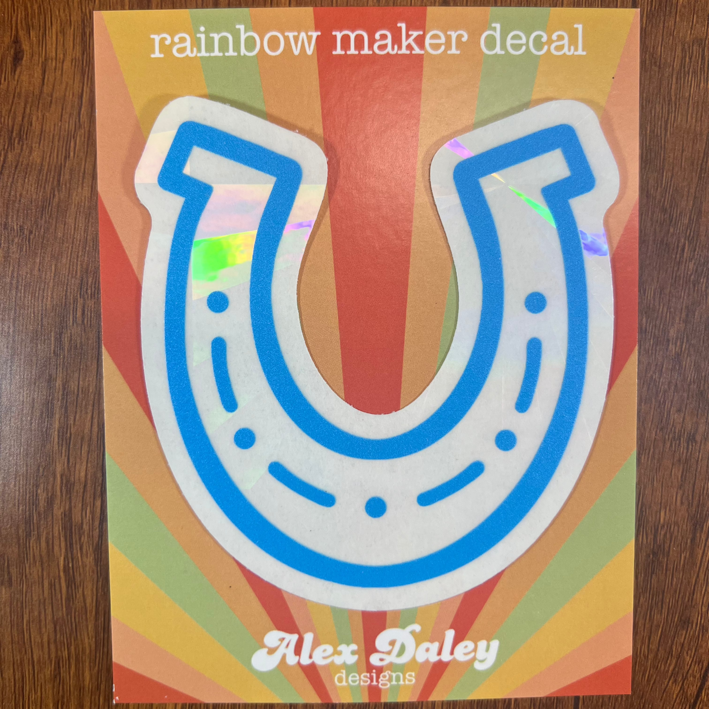 Horseshoe Rainbow Maker Suncatcher Decal