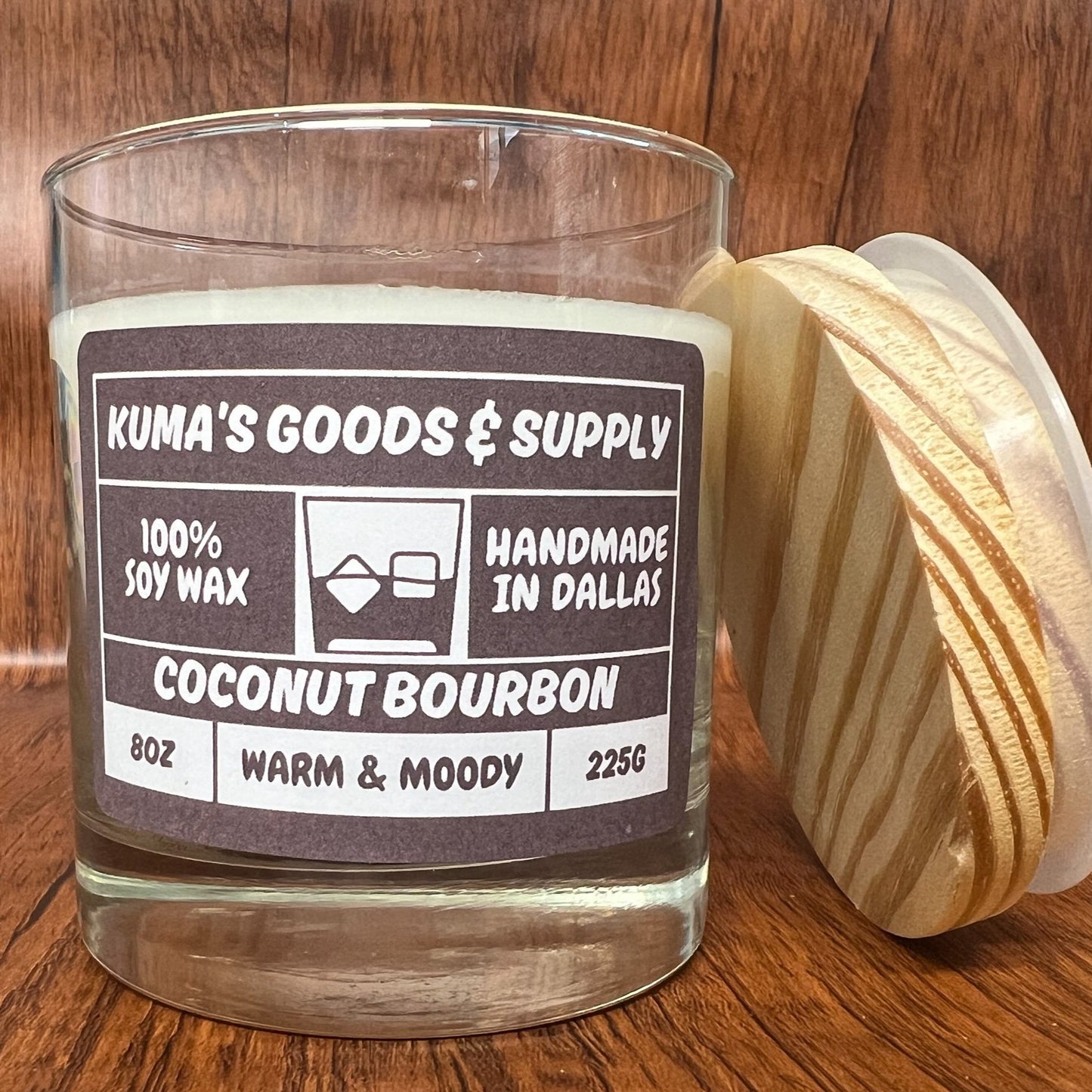coconut bourbon 8oz candle