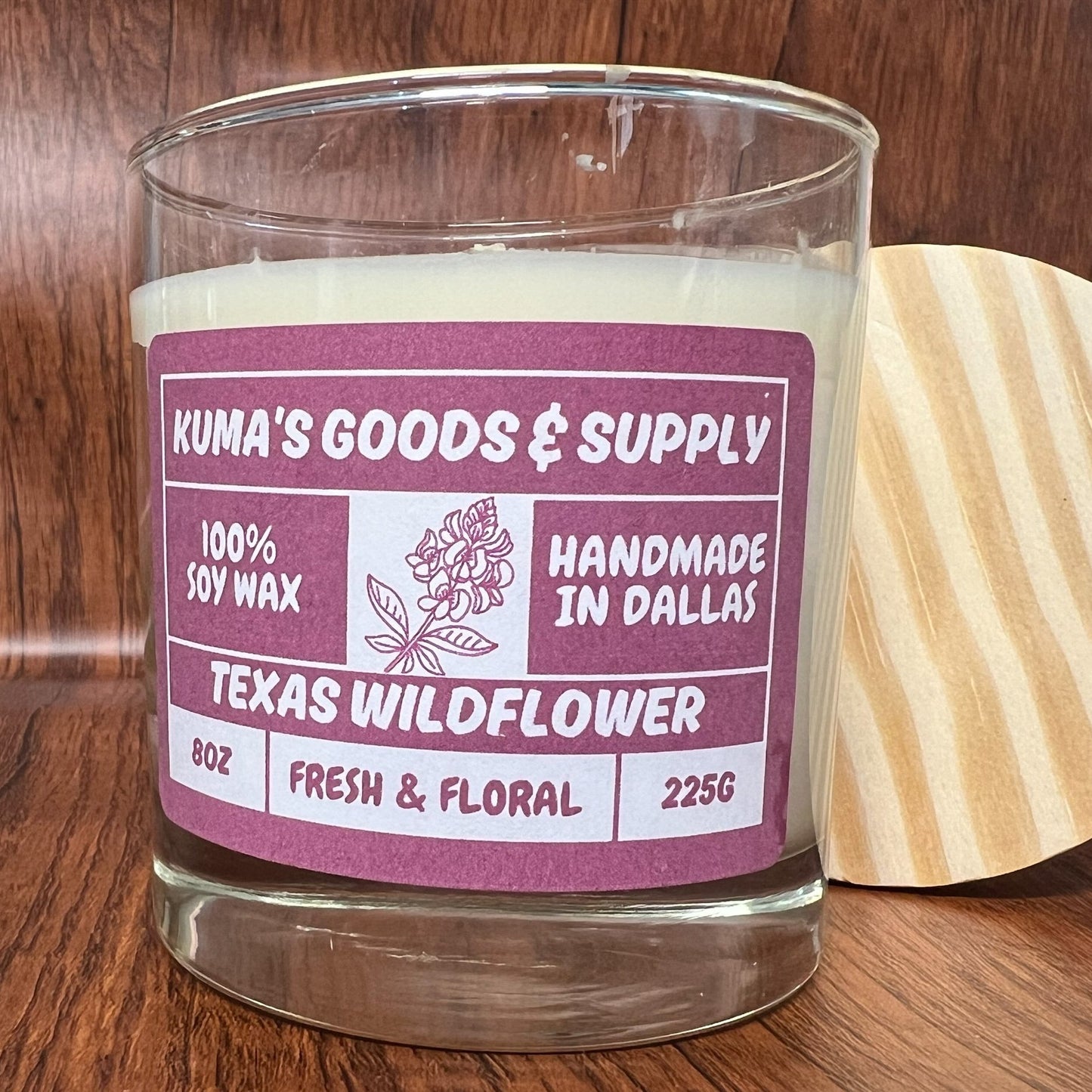 texas wildflower 8oz soy candle
