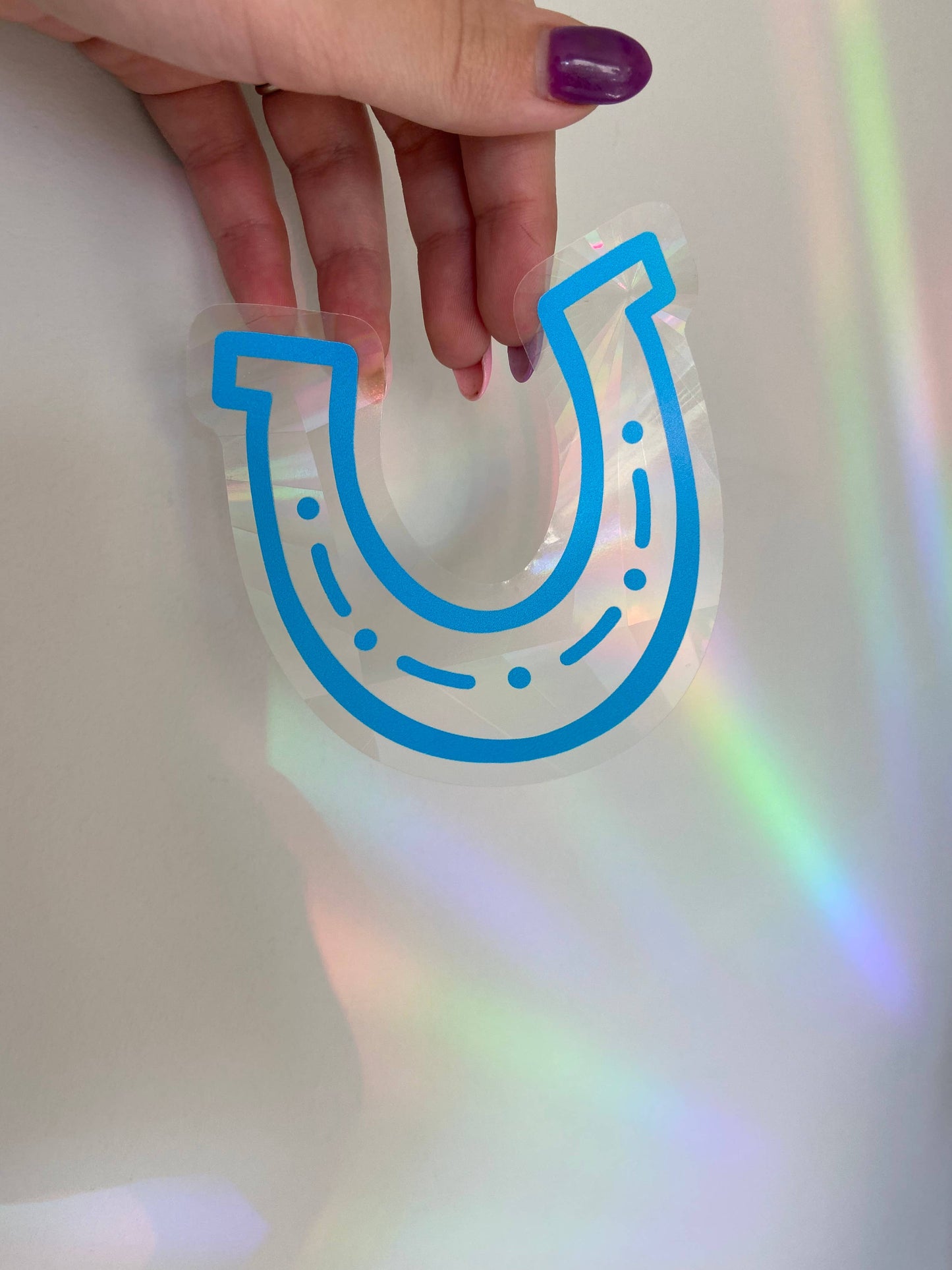 Horseshoe Rainbow Maker Suncatcher Decal