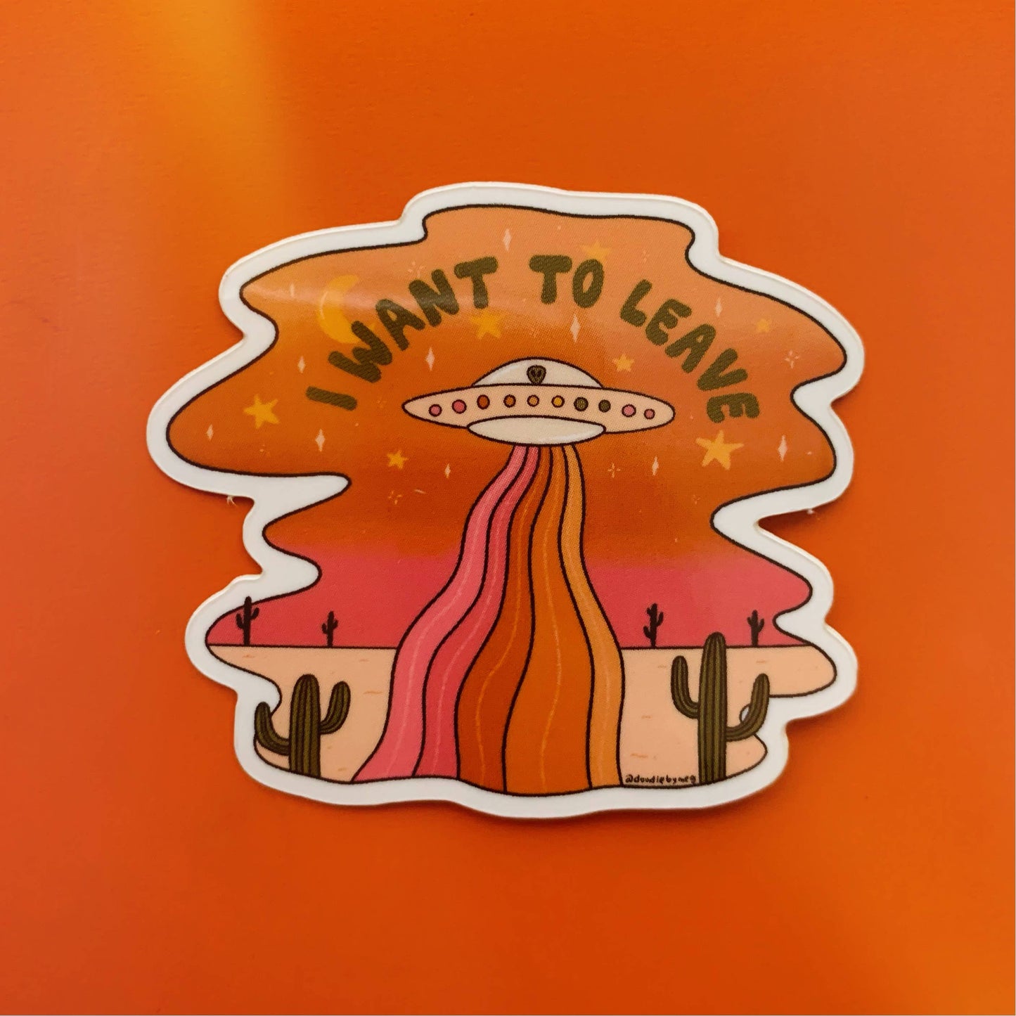 I Want to Leave Sticker