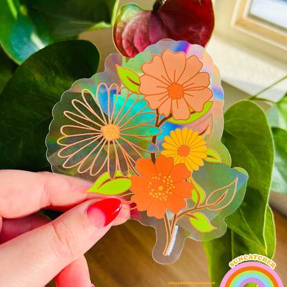 SUNCATCHER Retro Flower Power 4.5"